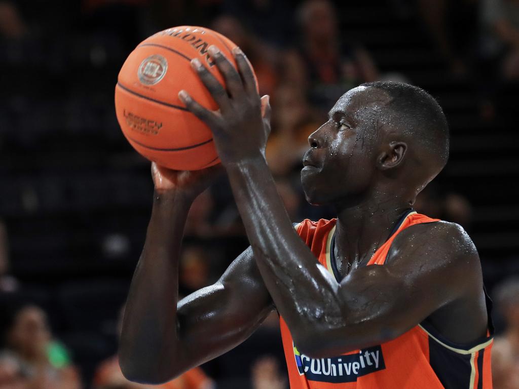 Taipans' Bul Kuol in the National Basketball League (NBL) match between the Cairns Taipans and the Sydney Kings, held at the Cairns Convention Centre. Picture: Brendan Radke. Picture: Brendan Radke