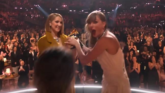 Celine Dion fans have slammed Taylor Swift for her "disrespectful" snub of the Canadian pop star in accepting her trophy for Album of the Year.