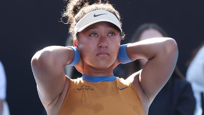 Naomi Osaka was in tears at the Auckland Classic. Photo by Michael Bradley / AFP)