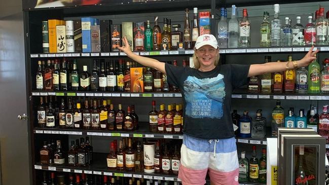 Lizzie Buttrose in the Queensland bottle shop she has just bought for her kids.