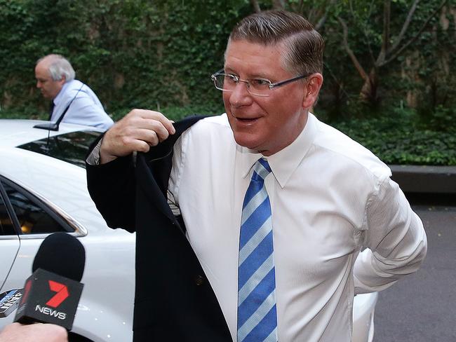 Denis Napthine arrives at The Sofitel in Melbourne. Picture: Andrew Tauber