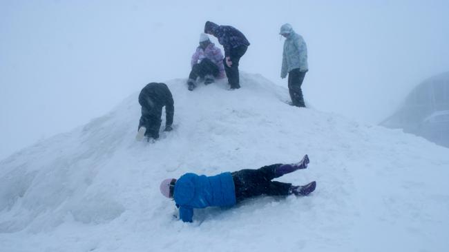 Hundreds are stuck at Mt Hutt. Picture: Georgie Boyd