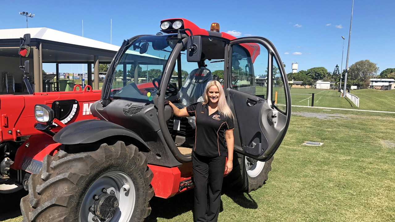 Julie Mills will some of the machinery that will feature at the Ag Trade Expo. Picture: Troy Kippen