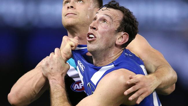 Big Todd Goldstein had a mammoth performance for the Roos. Picture: Michael Klein