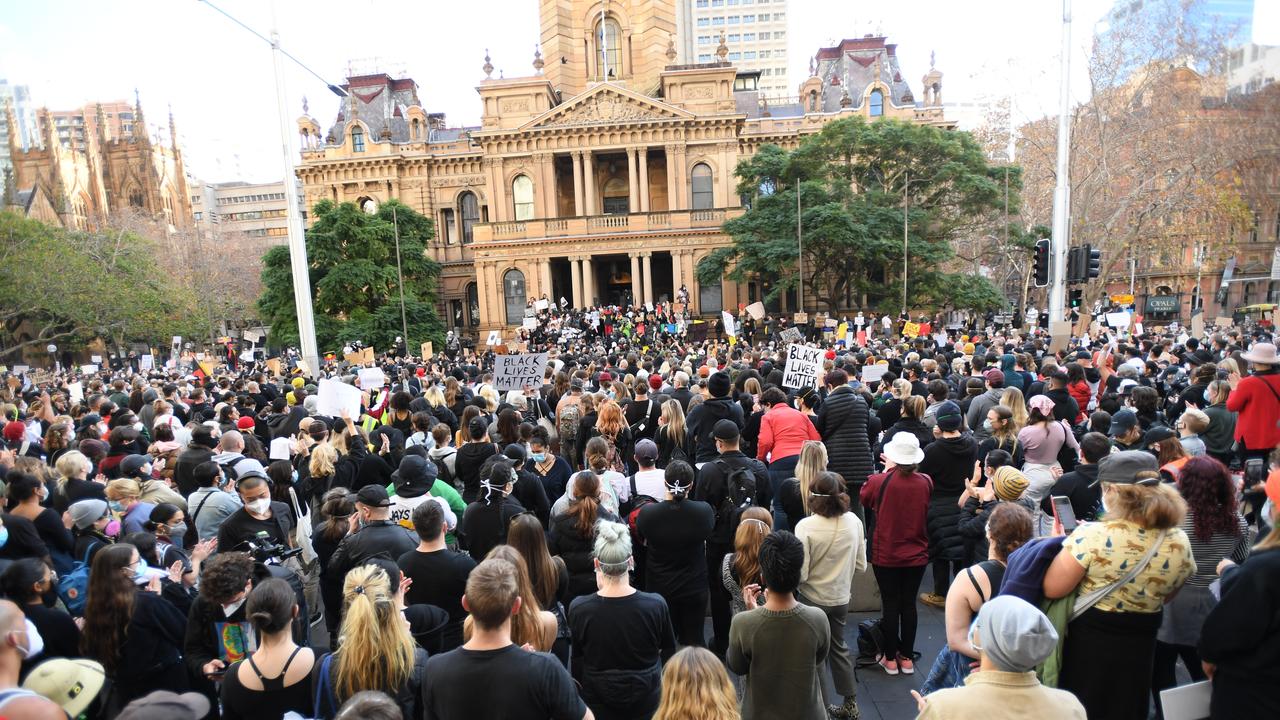 Thousands participated in a Black Lives Matter rallies in Sydney (pictured) and other major cities. Picture: AAP/Dean Lewins.