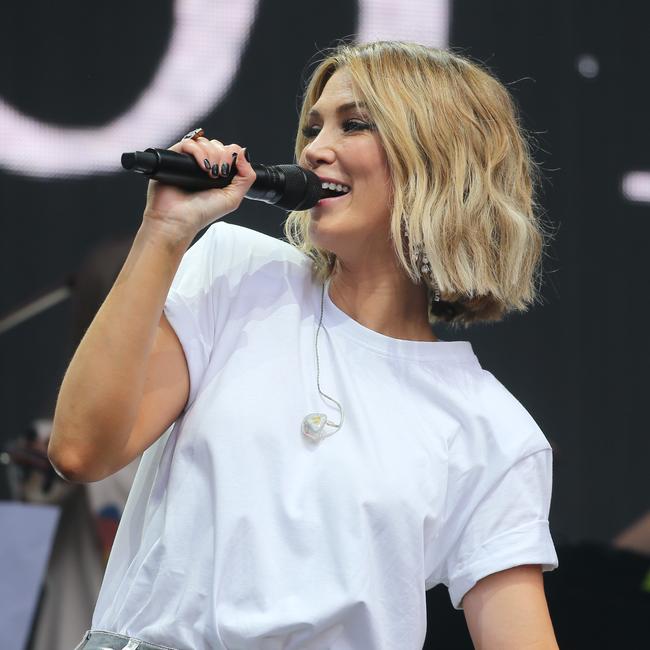 Delta Goodrem pictured at ANZ Stadium in Homebush for the Fire Fight Australia concert at the weekend. Picture: Richard Dobson