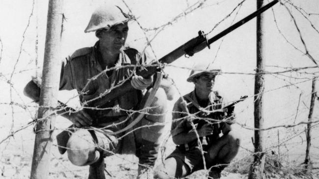 The Rats of Tobruk on a daylight patrol of Tobruk’s Red Line in 1945.