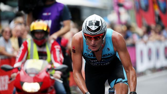 Clayton Fettell recorded a number of triathlon and ironman wins throughout his 15-year professional career. Picture: STEWART McLEAN