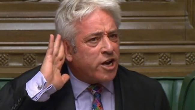 John Bercow blocked a vote on the deal on Monday. Picture: AFP.