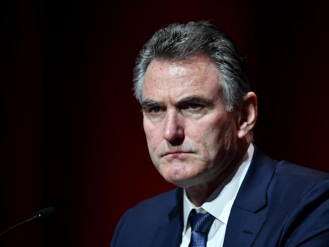 NAB chief executive Ross McEwan acknowledges shareholders won’t be happy with the dividend reduction. Picture: AAP Image/Joel Carrett