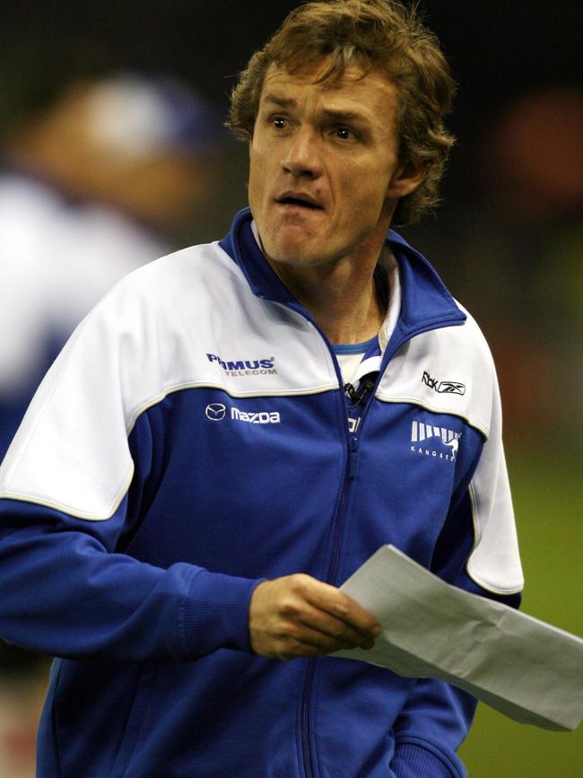 The then North Melbourne coach Dean Laidley.