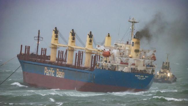 NSW Port Authority Captain Philip Holliday said an investigation was now underway into if the Portland Bay could have told authorities about its issues soon. Picture: Mark Sundin Images