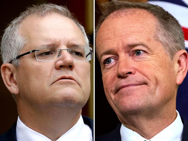 Prime Minister Scott Morrison and Opposition Leader Bill Shorten.