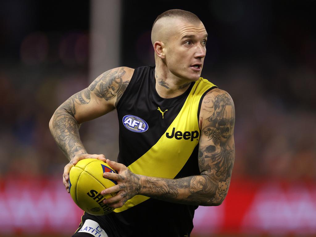 Dustin Martin looks set to play in week one of the finals. Picture: Michael Klein