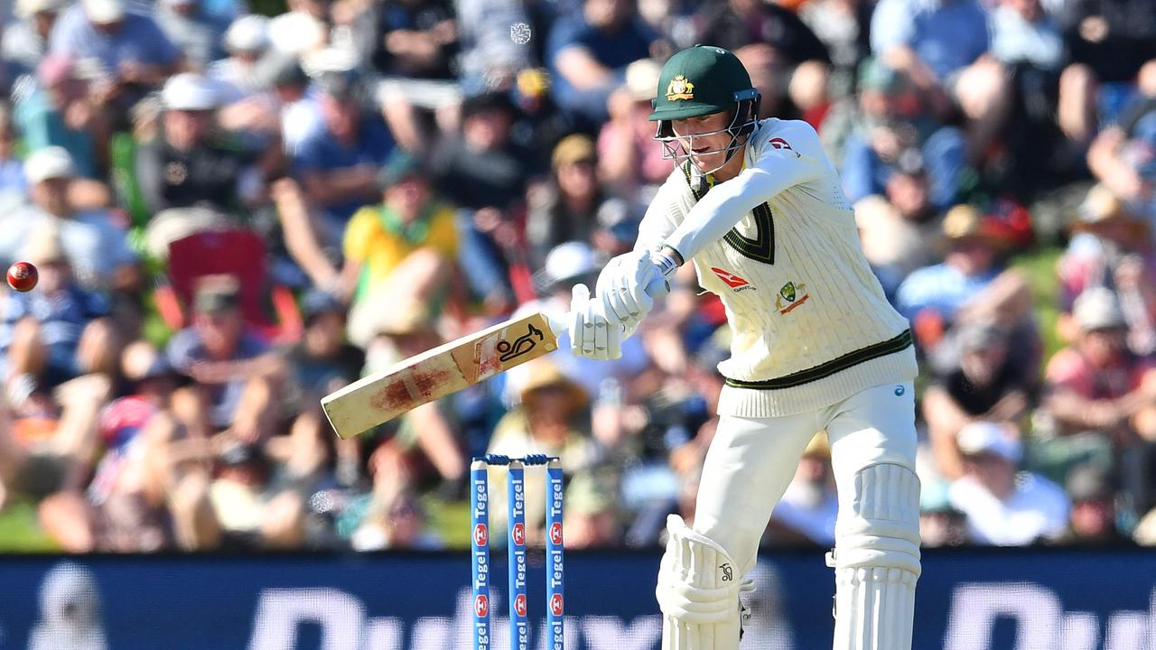 Marnus Labuschagne will be hoping for a long stay at the crease on Saturday. Photo by Sanka Vidanagama / AFP