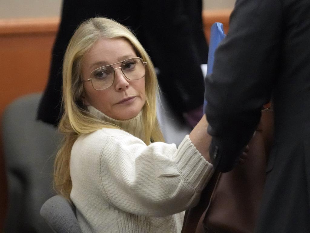 Gwyneth Paltrow won her case in which she was accused of crashing into a skier, leaving him with brain damage and four broken ribs. The actor was also trolled for her ‘Dahmer-chic’ glasses during the trial. Picture: Rick Bowmer/Getty Images