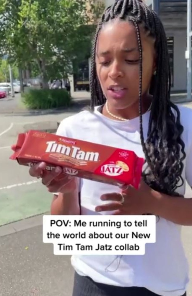 Arnott's Tim Tam Jatz will be at Coles later this month. Picture: TikTok