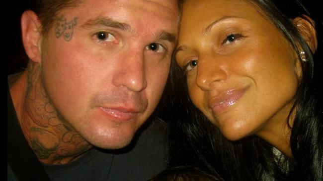 Slain bikie Mark Easter and partner Biancha Simpson. Picture: Facebook