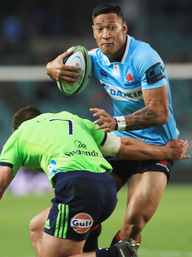 Israel Folau playing for the Waratahs. Picture: Mark Evans/Getty