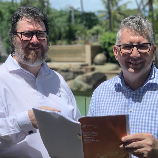 Dawson MP George Christensen and Resources Minister Keith Pitt. Picture: Tara Miko