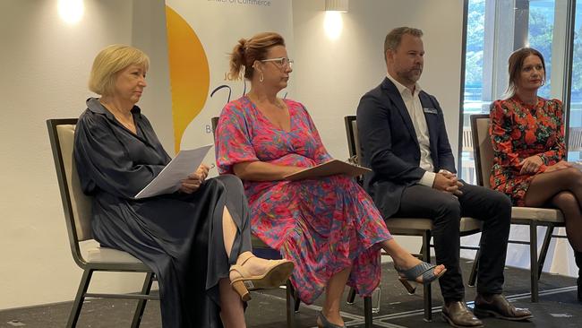 Division 13 candidates at the Southern Gold Coast Chamber of Commerce candidate debate on Wednesday, February 21, 2024. Picture: Paul Weston