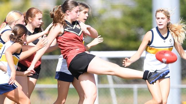 Tayla Billing in action for St Teresa's Catholic College. Picture: Facebook