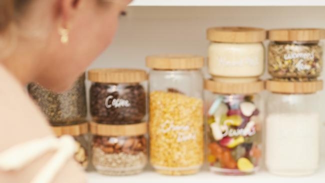 Raw Bulk Foods' range of pantry staples stored in their reusable jars which are made from recycled materials.