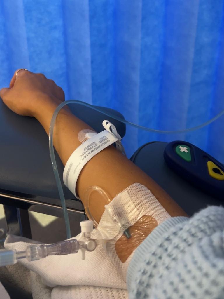Brisbane's Tianah Groundwater has already started chemotherapy in her year-long battle with Triple-negative breast cancer after being diagnosed in March. Picture: Supplied.