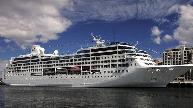 The Pacific Princess was another visitor to Hobart.