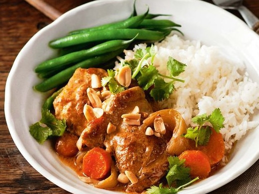 Slow cooker panang chicken curry.