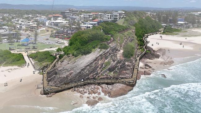 Gold Coast City Council has released graphics on the Oceanway, showing the path around North Burleigh.