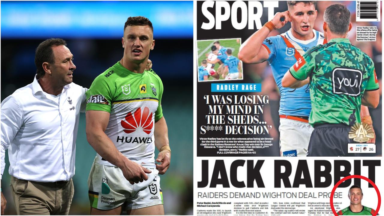 Canberra confirms Jack Wighton's exit