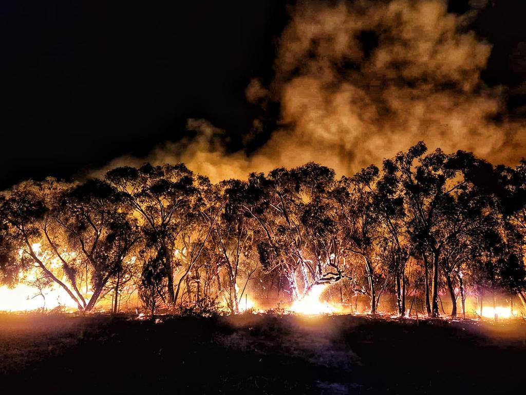 Emergency services have warned locals to remain on high alert and activate their fire survival plans. Picture: CFA/Ross Walker