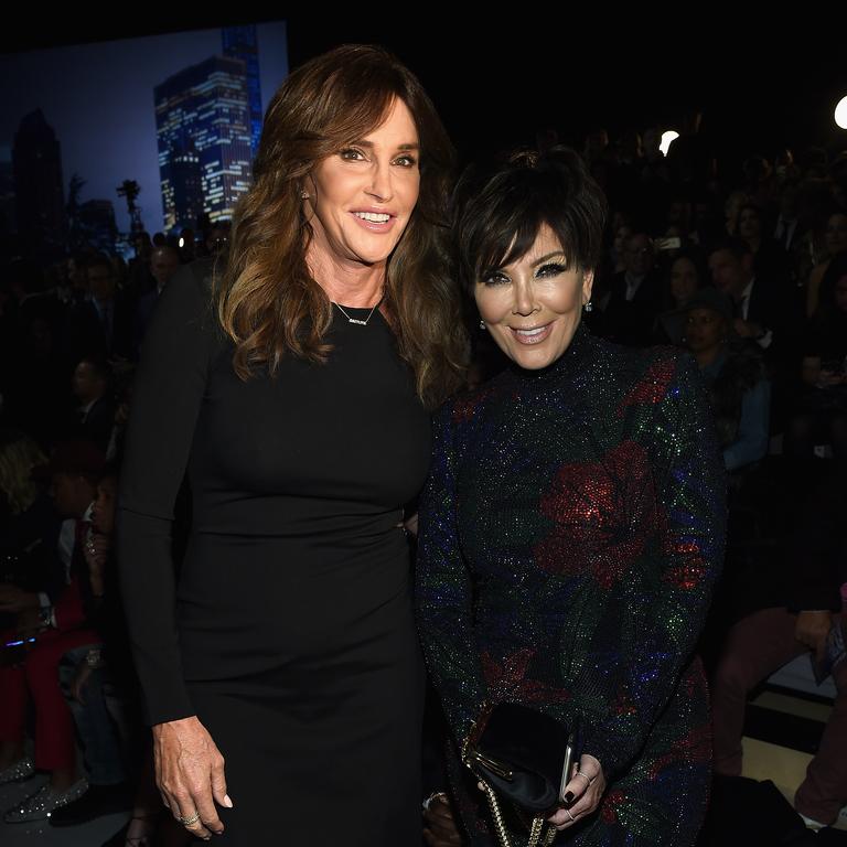 Caitlyn (left) and Kris at first put on a united front after Caitlyn came out as transgender. Picture: Dimitrios Kambouris/Getty