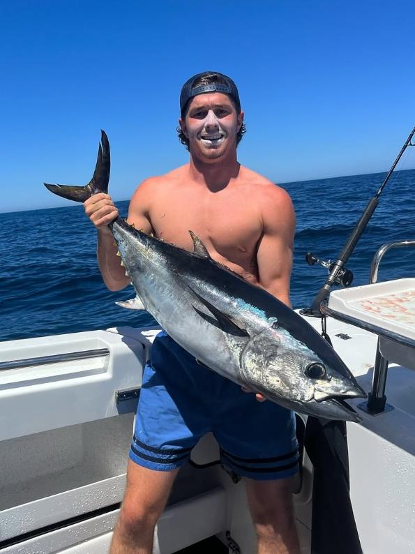 The 24-year-old is a keen fisho. Picture: Supplied