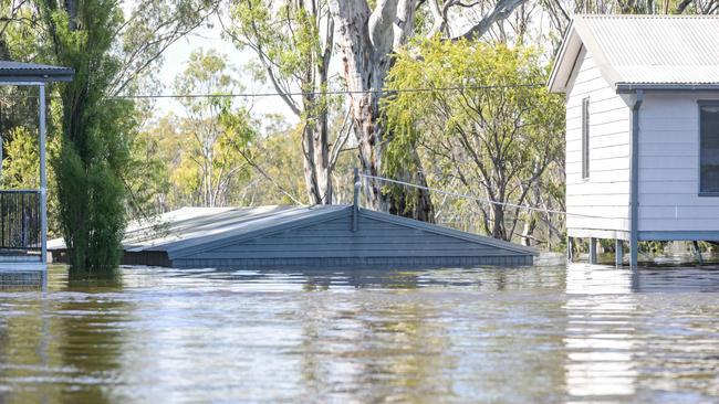 Flooded properties on the Murray at Morgan on December 9. Picture: Brenton Edwards