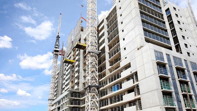 Apartments under construction around Melbourne. Apartments under construction are pictured in Hopkins Street Footscray. Picture : Ian Currie