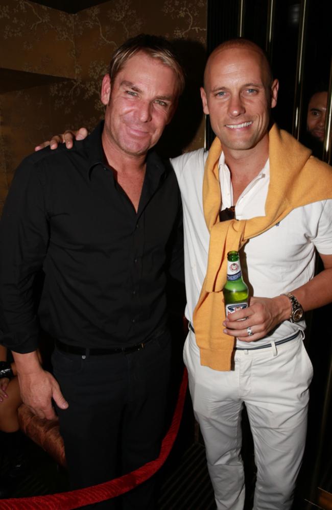 Shane Warne and Nick Russian at Eve - Picture by Anthony Licuria.