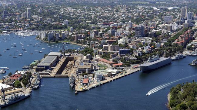 Garden Island off Sydney Harbour.