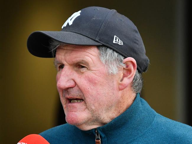 John Sadler after Explosive Rosie won the EquineTrain Handicap at Sportsbet Pakenham Synthetic track on August 01, 2023 in Pakenham, Australia. (Photo by Pat Scala/Racing Photos via Getty Images)