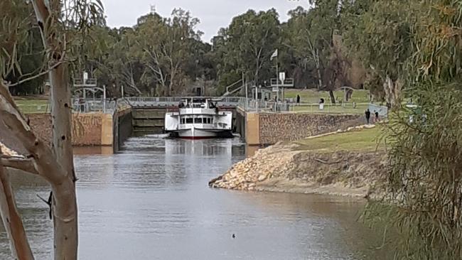 Lock 11 on the Murray River in Mildura is a popular fishing spot for locals.