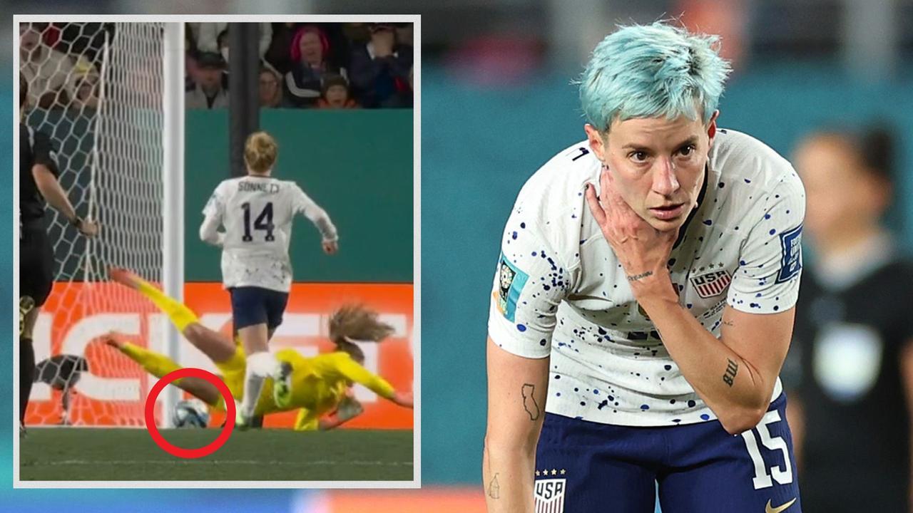 The USA have survived by the width of half a post. Photo: Getty Images and Optus Sport