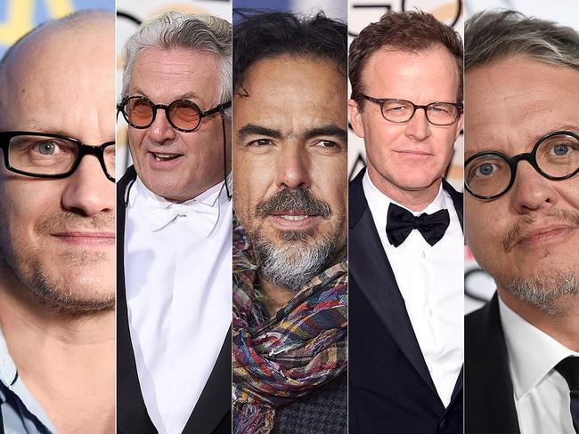 Best Director nominations (from left): Lenny Abrahamson, Room; George Miller, Mad Max: Fury Road; Alejandro González Iñárritu, The Revenant; Tom McCarthy, Spotlight; Adam McKay, The Big Short                                                      Tom McCarthy, Spotlight