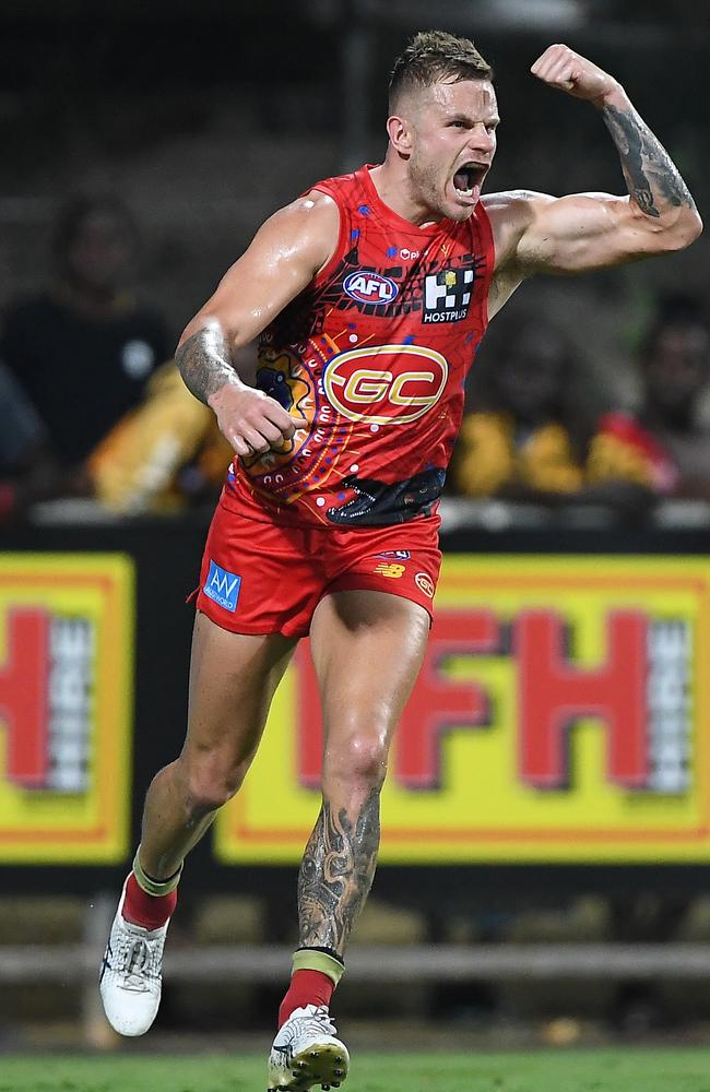 Brandon Ellis has a sore shin. Picture: Felicity Elliott/AFL Photos