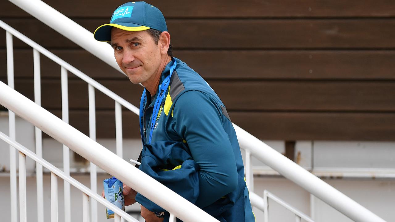 Coach Justin Langer acknowledges it could be a tough summer for Australia’s cricketers who face a Christmas without their families. Picture: Dan Mullan/Getty Images