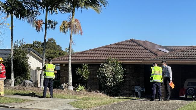 Photos from outside a Molendinar house fire.