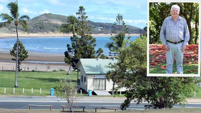 View of Fisherman‘s Beach Emu Park. INSET: Professionals Emu Park principal Kev Doolan.