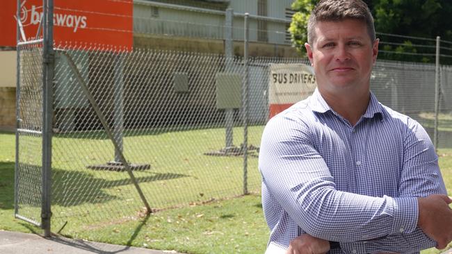 City of Coffs Harbour transport and open spaces group leader Daniel Noble at the announcement of a $2.24 million reseal of O'Keefe Dr, Coffs Harbour, in the industrial estate. Picture: Chris Knight