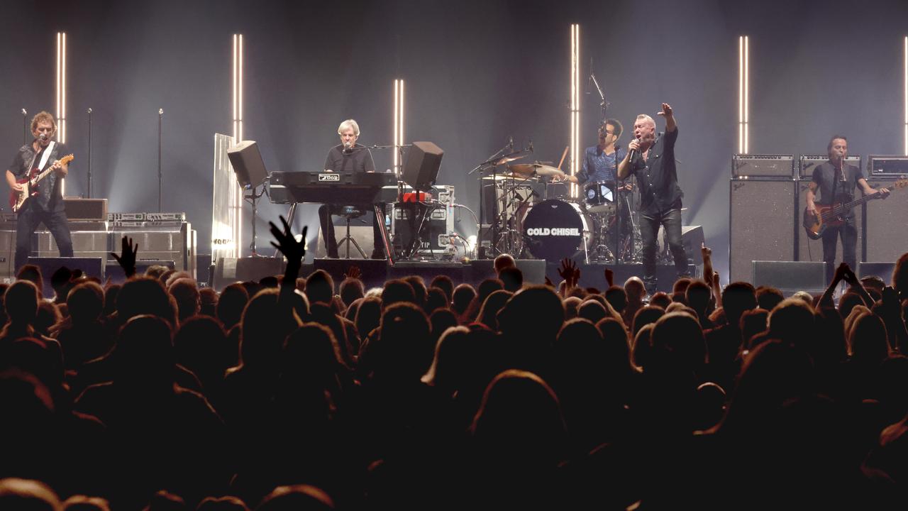 Cold Chisel at the Brisbane Entertainment Centre at Boondall on Wednesday night. Photo: Steve Pohlner