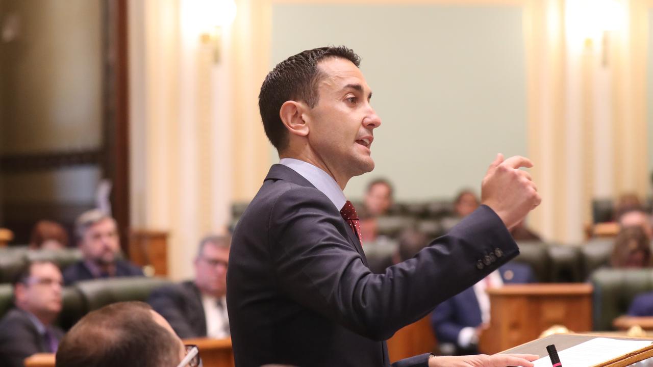 David Crisafulli in Parliament. Picture: Annette Dew